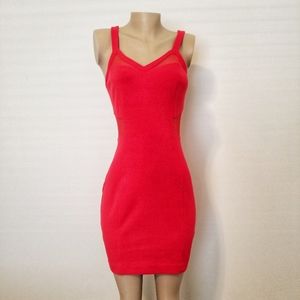 Red party mini dress